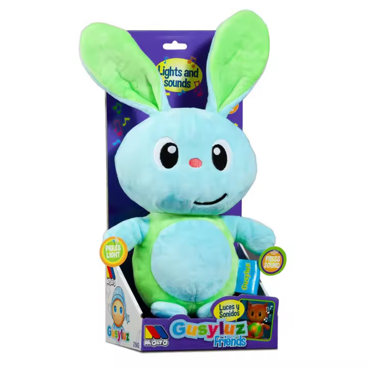 Muñeco Gusy luz Friends conejito 24 cm con luces y sonido (Molto 21542) - 1