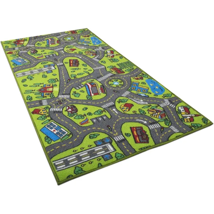 La alfombra de juego para niños City Life es muy adecuada para jugar con autos y juguetes: es segura para jugar, aprender y divertirse. - 1