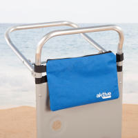 AKTIVE Carro mesa playa, 47x76x100 cm, Con bolsillo y rejilla auxiliar, Soporta 20 kg, Carro transporte playa, Carro para playa, Carro playa ruedas grandes, Carrito plegable transporte, Carro portasillas playa, Carro de playa, Carro playa plegable - details 2