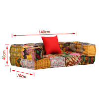 vidaXL Puf modular de 2 plazas Cojín Decorativo de Asiento Cojines de muebles de salon - details 7