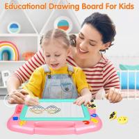Tablero De Dibujo Magnético Para Niños Con Bolas Y Lápiz Juguete Educativo Montessori Regalo Tablero De Borrado Grande - details 7