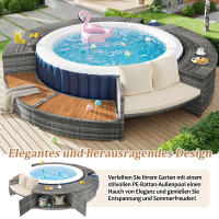 Conjunto de Salón y Muebles de Jardín Premium,Sofá Redondo, Patios Ajustables y Diseño para Zona de Piscina y Jardín - details 3