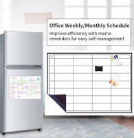 Set De Calendario Magnético Erasable Mensual Y Semanal Tablero Blanco Seco Adhesivo Para Nevera Organizador De Tareas - details 0
