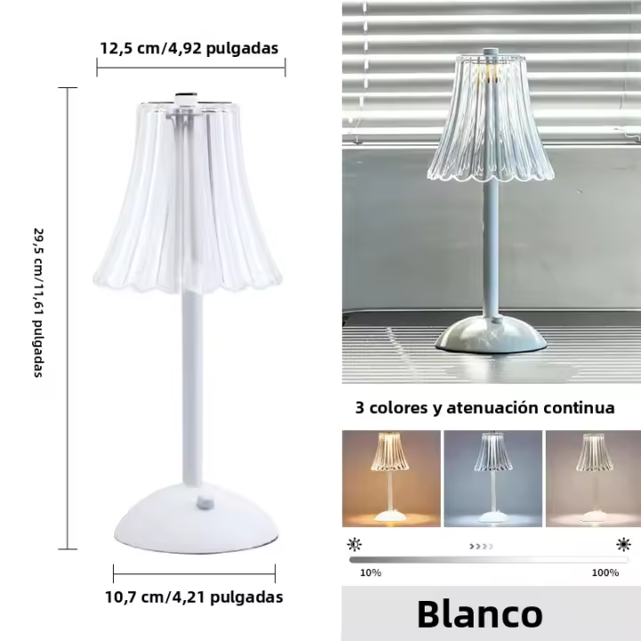 Lámpara De Mesa LED Con Sensor Táctil Luz Nocturna Para El Hogar Recargable Por USB Portátil Decorativa Para Dormitorio Lectura - 1