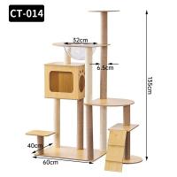 Árbol para Gatos, Torre Rascador con Casa y Plataformas Múltiples, 135 cm Alto x 60 cm Largo, Natural - details 0