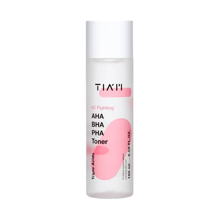 AC Fighting AHA BHA PHA Toner (180ml) | skincare cosmética coreana | Tónico con AHA, BHA y PHA que exfolia suavemente, controla el exceso de sebo y previene brotes de acné. Ideal para piel mixta y grasa. Calma, mejora la textura y es apto para uso diario. - 1