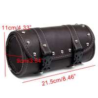Bolsa De Alforja Universal Para Motocicleta De Cuero PU Impermeable Con Herramientas De Almacenamiento Para Manillar Frontal - details 1