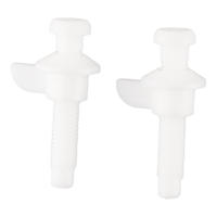 Paquete De 1 Pared De Inodoro En Plástico Blanco Con Tapa Y Resorte Reemplazo Con Tornillos Y Tornillos Apto Para Inodoros Y Baños Herramienta Pequeña - details 22