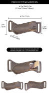 Funda De Cinturón Vintage En Cuero Genuino Para Cuchillo Plegable Y Mini Cuchillo De Bolsillo RIYAO Estuche De Cuero Vacío Para Herramientas Al Aire Libre - details 3