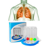 Entrenador De Respiración 3/4 Balones Para Mejorar La Función Pulmonar Spirometría Exercitador De La Respiración Medidor De La Exhalación Herramienta De Fitness Integrado - details 1