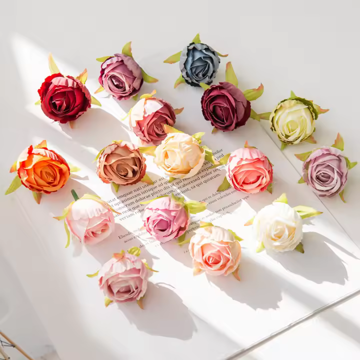 30/100Pcs Rosas Silken De Flores Artificiales Para Bodas Navidad Decoraciones De Hogar DIY Regalos Caja De Artesanías - 1