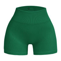 Shorts Deportivos Sin Costuras De Cintura Alta Para Mujer Yoga Fitness Running Estilo Levantamiento De Caderas Material Nylon - details 3