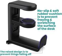 Soporte para auriculares con clip de cable, universal ajustable para auriculares con clip de auriculares para juegos de pantalla de montaje-Negro - details 2