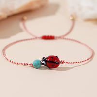 Pulsera De Ladybug Serie Martis Go2boho 3mm Con Cuentas De Cobre Y Turquesa Sintética Para Mujer Hombre Joyería Bohemia Nueva 2024 - details 0
