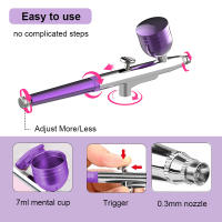 Kit De Aerógrafo Para Uñas Portátil Con Accesorios Para Manicura Y Pintura De Artesanía En Metal W-616B Herramienta Multiusos Para Belleza - details 2
