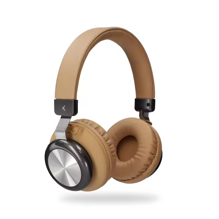 Auriculares inalámbricos KSIX Retro 2, ENC, Micrófono, Autonomía 8 h, Llamadas, Radio FM, Ranura micro SD, Marrón - 1