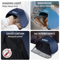 Carpa Portátil Para Camping Y Uso Interior Y Exterior Fácil De Plegar Protección Contra El Sol Y La Lluvia Con Luz Para Dormir En La Cama - details 16