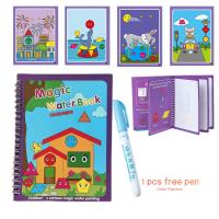 Libro Mágico De Dibujo Montessori Juguete Educativo Temprano Reutilizable Libro De Coloración Con Agua Juguetes De Dibujo Sensoriales Para Niños - details 0
