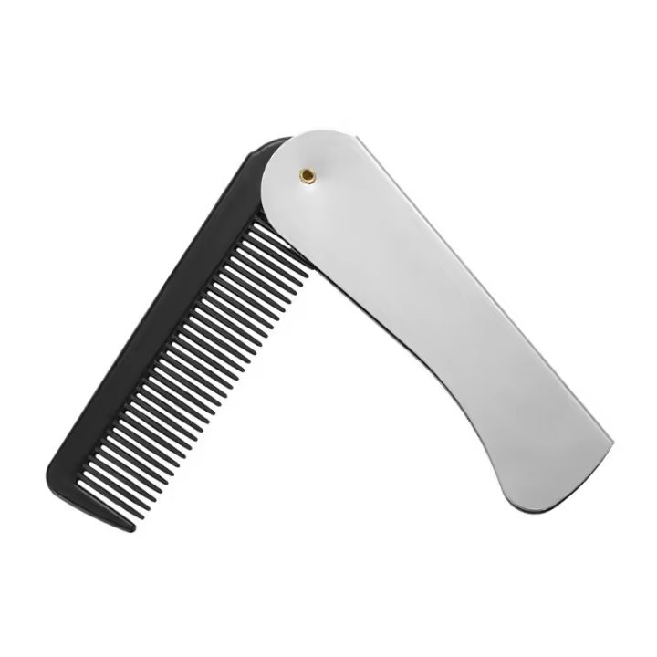 Peine Plegable Portátil Para Hombres Y Mujeres Estilo De Pelo Y Barba Peine De Bolsillo Material a Uso Diario Para Cabello Y Cara - 1