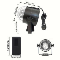 Lámpara De Escenario RGB Rotativa Y Estroboscópica Activada Por Sonido Disco Ball Para Fiestas De Cumpleaños Bodas Y Danzas En Casa Decoración De Habitaciones - details 6