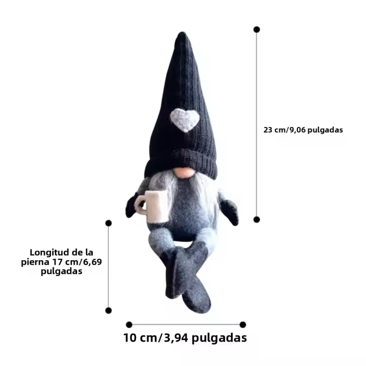 Muñeco De Navidad De Terciopelo Sin Cara Con Pata Pendiente Sosteniendo Taza De Café Decoración De Mesa Para Fiestas Hogar - 1