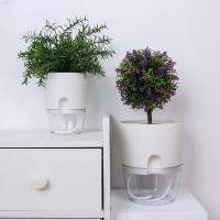 Maceta Automática De 2 Capas Para Riego De Flores Con Algodón Y Cuerda Decoración De Jardín Y Hogar Contenedor De Agua Inteligente Para Plantas Verdes Y Flores - details 3