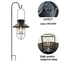Lámpara De Camping Retro Solar Impermeable Iluminación Nocturna Vintage Portátil Para Exterior Colgante En Tienda Luz LED Para Jardín - details 5