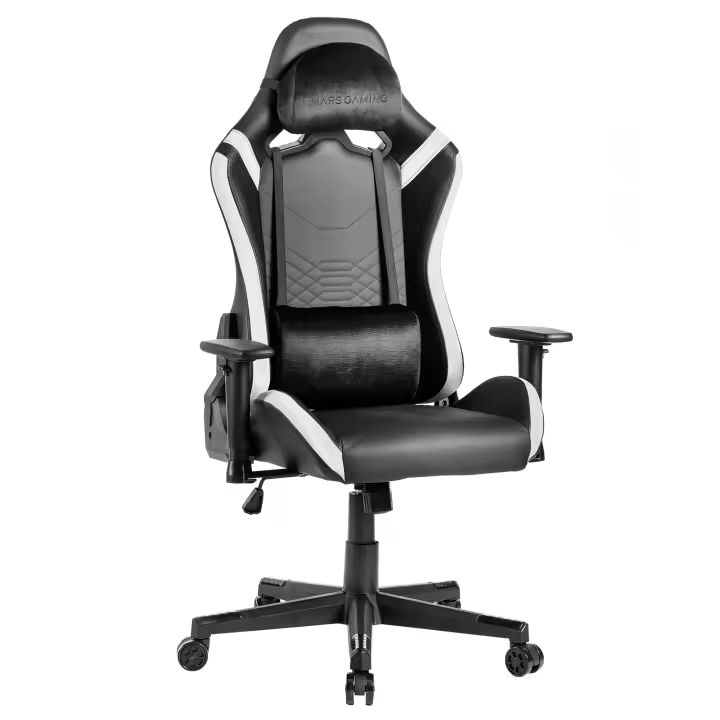 Mars Gaming MGC-PRO, Silla Gaming Profesional, Acabado Cuero PU, Reposabrazos 2D y Respaldo Reclinable 135°, Cojines Lumbar y Cervical Soft-Touch, Ruedas XL y Pistón Gas Clase 4, Silla Ergonómica en 9 Colores Diferentes - 1
