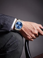 Reloj De Cuarzo Lujo Para Hombre ROMITIME Marca Original Con Dial De Diamante Y Calendario Acero Inoxidable Luminoso Resistente Al Agua - details 5