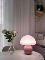 Lámpara De Mesa En Forma De Setas Blancas Con Cuerpo De Hierro Luz LED Moderna Para Decoración De Habitación Y Comedor - details 1