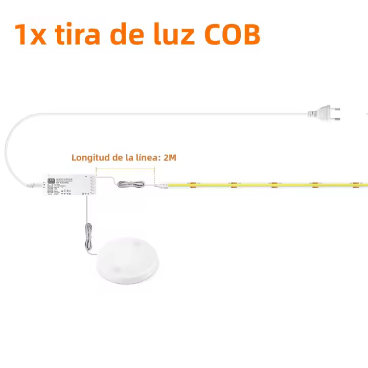 Lámpara De Iluminación Trasera Inteligente Con Sensor De Movimiento Radar Para Armario Estante Pantry Gabinete LED COB 12V DC - 1