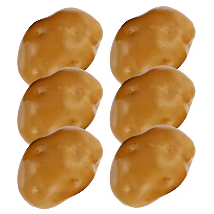 6 Pcs Simulación De Patatas Decorativas Artificiales Portátiles Para Adornos De Fotografía Y Cocina Modelos Exquisitos De Verduras Falsas Para Decoración Del Hogar - 1