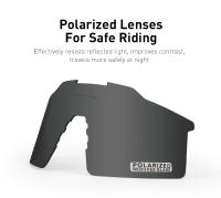 Gafas De Ciclismo Kapvoe Para Hombres Y Mujeres UV400 Lentes De Polímero Negro TR-90 Gafas De Sol Para Montar Bicicleta Camping Y Senderismo - details 2