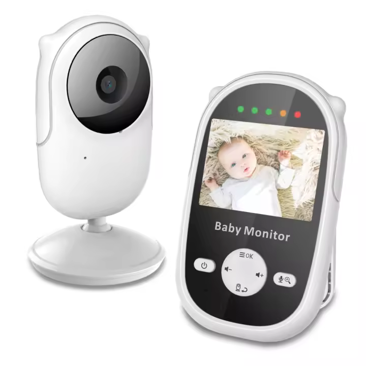 Monitor De Bebé Con Cámara De Seguridad Alta Resolución 2.4 Pulgadas Visión Nocturna Monitorización De Temperatura Teléfono Para Niños Receptor Múltiple Intercomunicación Recordatorio De Tiempo De Lactancia - 1