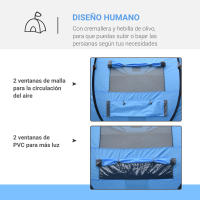 Outsunny Tienda de Campaña Pop up para 4-5 Personas Tienda de Camping Instantánea con Ventanas Bolsillos y Bolsa de Transporte Impermeable Anti-UV 263,5x220x123 cm - details 5
