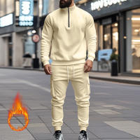 Conjunto Deportivo Casual Para Hombres Verano Otoño Invierno Con Cierre De Cremallera Y Veludo Tejido De Poliéster Talla S a XXXL - details 185