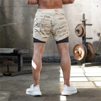 Shorts De Correr Para Hombre 2 En 1 Deporte Fitness Entrenamiento Secado Rápido Gimnasio Pantalones Cortos De Camuflaje - details 20