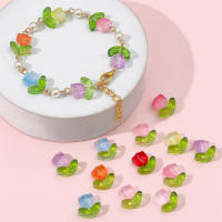 25 Sets Por Baguette De Cuentas De Tulipán De Vidrio Para Joyería DIY Accesorios De Collar Y Aretes Material De Arte - details 0