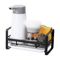 Soporte Para Esponja Y Detergente En Acero Inoxidable Organizador De Cocina Drenaje Racks Y Almacenamiento Ecológico Para Esterilla De Lavabo - details 1