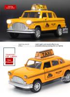 Modelo De Coche De Taxi De Aleación 1:36 Con Sonido Y Luz Juguete De Coche a Escala Metal Para Niños Y Coleccionistas - details 5