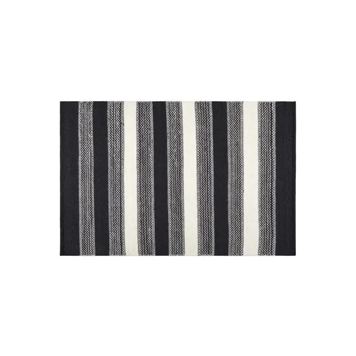 Parentesi Quadra  -  ALFOMBRA KILIM LANA BLACK&WHITE 19692JR - 1