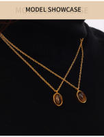 Collar De Acero Inoxidable Con Colgante De Ojo De Tigre Para Hombres Y Mujeres Resistente Al Agua Cadena De Cuello Para Parejas Joyería Moda Para Fiestas - details 1