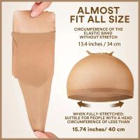 Aircabin Gorro De Pelo Stretchy Nylon 2/6/10/20/50 Piezas Color Nude Gorro De Stocking Para Pelo Beige Gorro De Piel (2 Piezas Color Flesh) - details 4