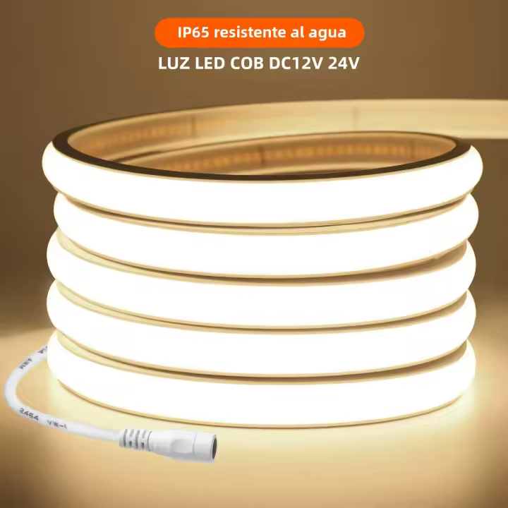Tira De Luz LED COB Impermeable 12V 24V Flexible Con 320LEDs Alta Densidad Iluminación Lineal Para Decoración De Interiores - 1