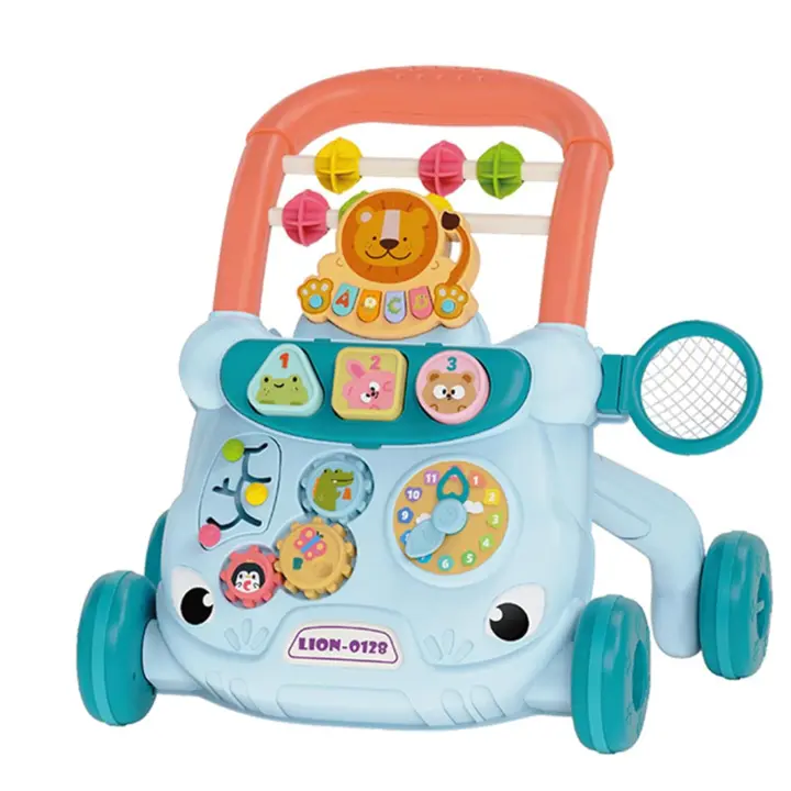 Cochecito multifuncional para niños pequeños con panel de aprendizaje de juegos educativos, andador para sentarse y pararse, centro de actividades para niños y juguetes para bebés niños y niñas de 12 a 18 meses - 1