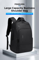 Mochila De Negocios FENRUIEN Para Hombres Con Carga USB Impermeable 35L Multibolsillos Para Viajes Y Computadora - details 0