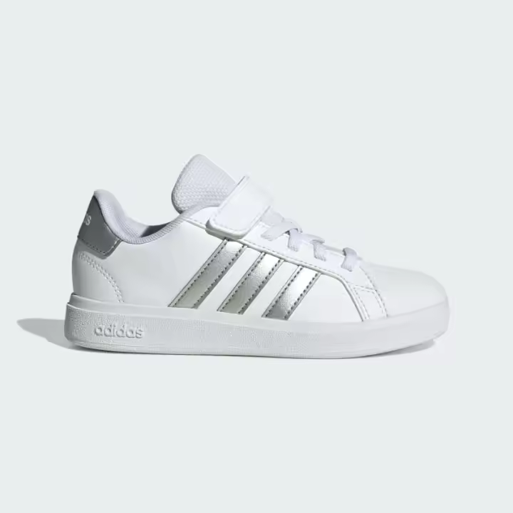 Zapatilla Adidas Kid -Grand Court V25 Blanco Plata   Adzpkv2532Ad - 1