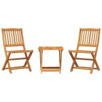 vidaXL Set de comedor de jardín plegable 3 pzas madera maciza acacia - details 1