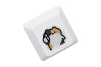 Keycap De Gato Calico Lindo Para Teclado Mecánico De Juego Con Estilo Meme Color Naranja Blanco Negro Subido Por Dye Compatible Con Stems MX - details 10