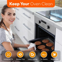 5-Pack Almohadillas De Horno Antideslizantes No Adherentes Para Horno Eléctrico Reutilizables Tapetes De Cocina Teflon Tejido De Fibra Resistentes Al Calor Fácil De Limpia - details 4